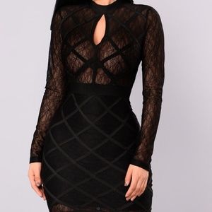 Fashion Nova - Black Bandage Dress
